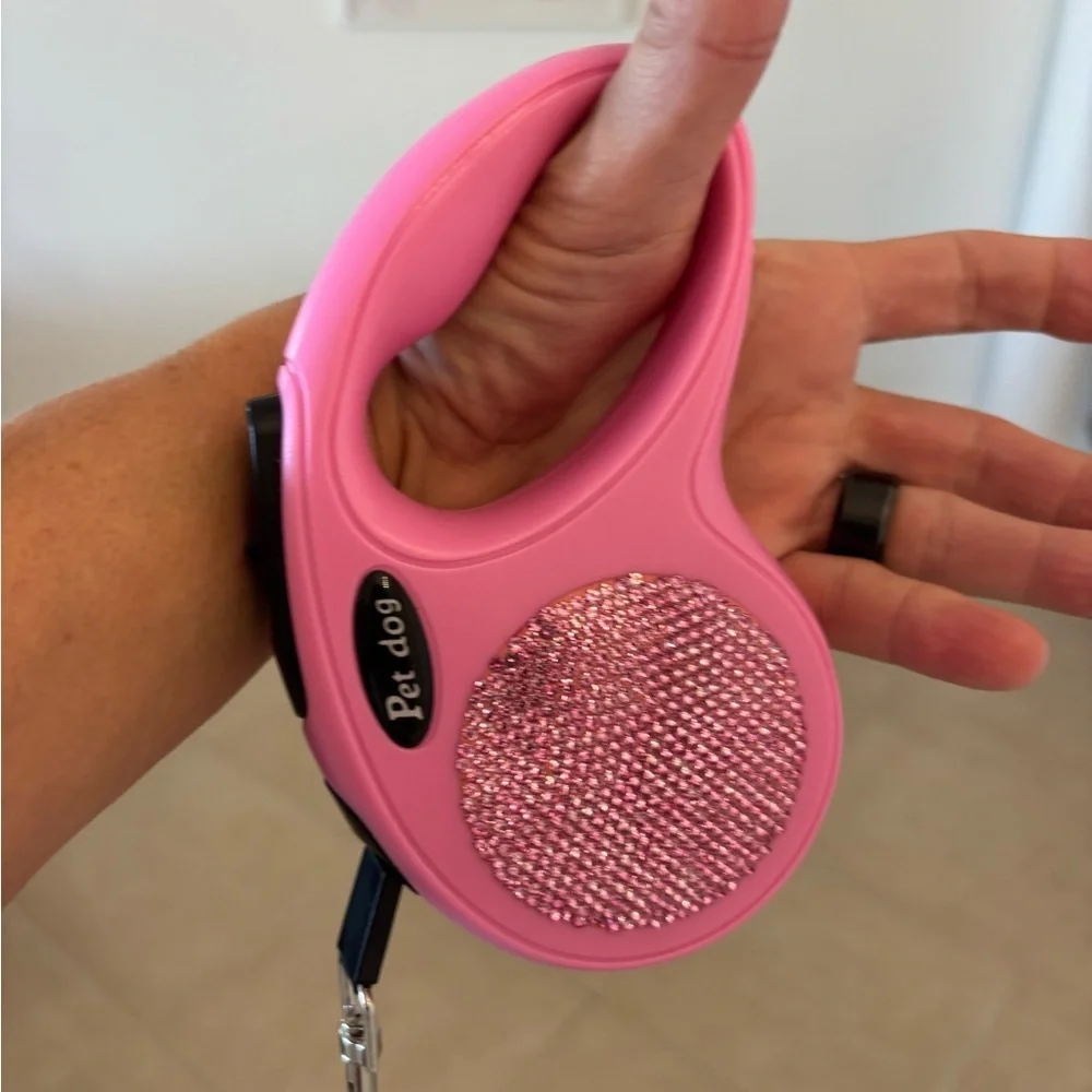 Pink Rhinestone Dog Leash